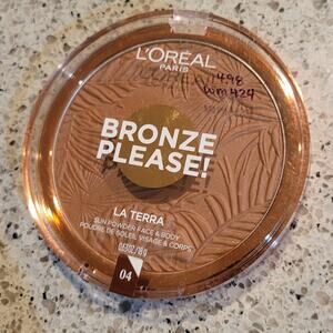 1 L'Oréal BRONZE PLEASE! Sun Powder Bronzer Face & Body LA TERRA 04✨️NEW✨️